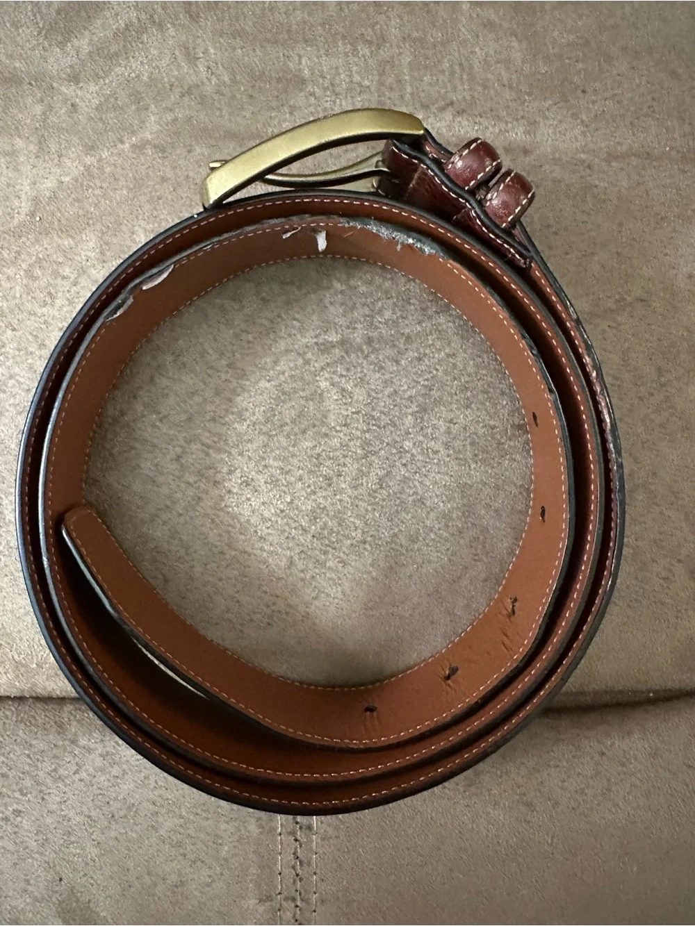 One Brown and Two Black Leather Men's Belts - Classic Dress Belts—Size 40/100